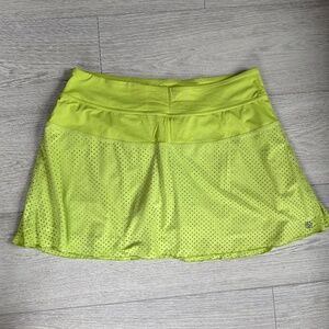 Lija Athletic ~ golf tennis pickleball skort ~ Lime Green, Neon Yellow ~ EUC ~ L